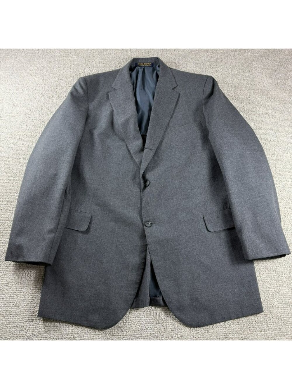 Brooks Brothers 3 Button Blazer Sport Coat Gray Made In USA Men’s Size 46 XL